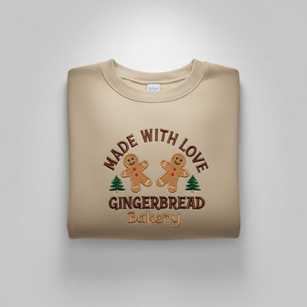 Gingerbread Bakery's Heartfelt Embroidered Sweatshirt Keepsake - Thegiftio UK
