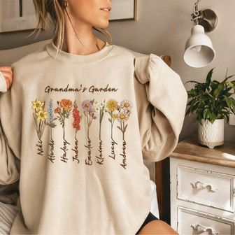 Grandma's Garden Embroidered Sweatshirt - Monsterry