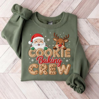 Holiday Crew Comfort - Sweet Embroidered Baking Sweatshirt Gift - Thegiftio UK