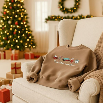 Holiday Tradition - Cherished Embroidered Christmas Sweatshirt Style - Thegiftio UK