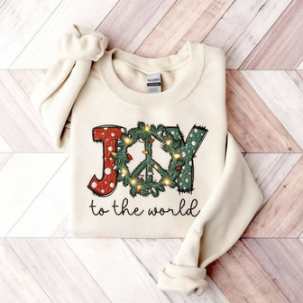 Joy To The World Embroidered Sweatshirt - Monsterry