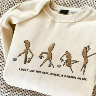 Marcus The Worm Embroidery Embroidered Sweatshirt - Embroidery Marcus The Worm Shirt - Monsterry