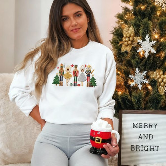Nutcracker Embroidered Christmas Embroidered Sweatshirt - Monsterry