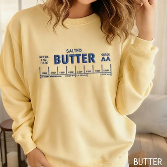 Salted Butter Embroidered Sweatshirt - Monsterry