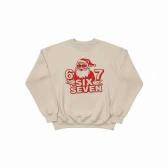Six Seven Christmas Embroidered Sweatshirt - Monsterry
