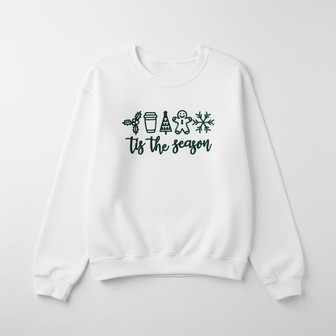 Sweet Christmas Comfort - Gingerbread & Coffee Embroidered Sweatshirt - Thegiftio UK