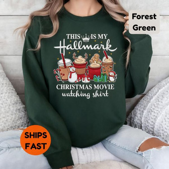 This Is My Hallmark Christmas Movie Watching Embroidered Sweatshirt - Monsterry