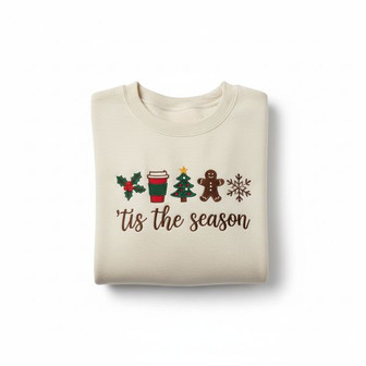 Tis The Season Embroidered Sweatshirt - Thegiftio UK
