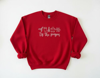 Ultimate Festive Cheer - Cozy Christmas Embroidered Sweatshirt Joy - Thegiftio