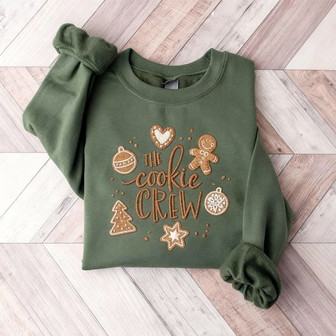 Warm Baking Memories - "The Crew" Holiday Embroidered Sweatshirt - Thegiftio UK