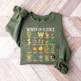 Woman In Science Embroidered Sweatshirt - Monsterry
