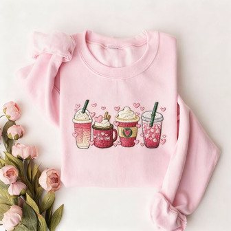 Womens Valentines Day Embroidered Sweatshirt - Monsterry