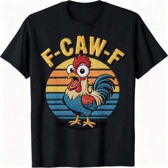 Hilarious F-Awk-F Chicken Embroidered Unisex T-Shirt Gift - Thegiftio UK