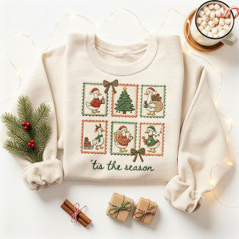 Cheeky Goose Holiday Hilarity Embroidered Sweatshirt - Thegiftio UK