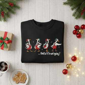 Quirky Goose Cheer - Festive Embroidered Christmas Sweatshirt - Thegiftio