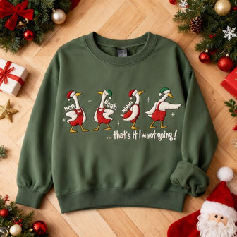 Grumpy Goose Christmas Mood Embroidered Sweatshirt Gift - Thegiftio