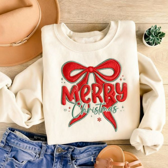 Sweet Holiday Vibes Embroidered Sweatshirt Gift for Her - Thegiftio UK