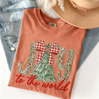 Faith-Filled Christmas - Embroidered Comfort Colors T-shirt - Thegiftio