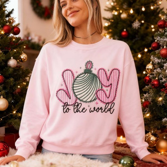 Joyful Christian Christmas Embroidered Sweatshirt Gift - Thegiftio