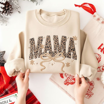 Festive Mama Embroidered Sweatshirt: The Perfect Holiday Gift - Thegiftio