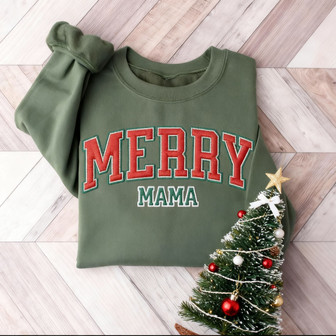 Varsity New Mom Embroidered Sweatshirt: A Cherished Keepsake Gift - Thegiftio