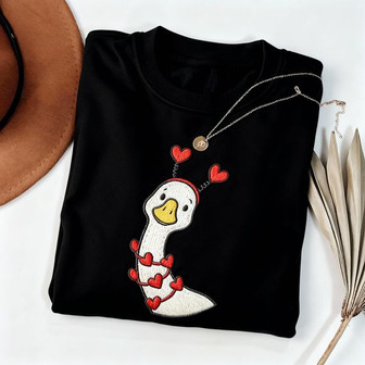Charming Goose Valentine Gift - Embroidered Sweatshirt - Thegiftio UK