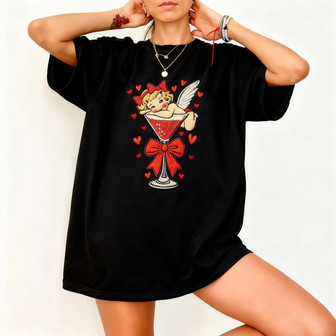 Romantic Cocktail - Embroidered Unisex T-shirt for Valentine's Day - Thegiftio UK