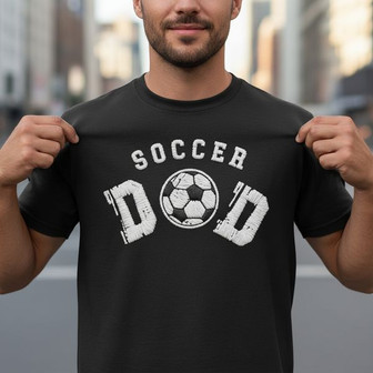 Cool Soccer Dad Embroidered Unisex T-Shirt - Game Day Fun Gift - Thegiftio