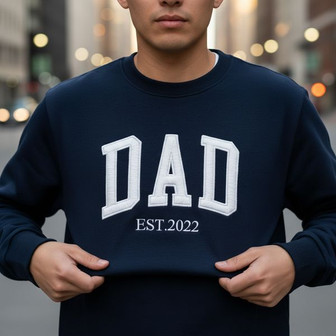 Custom Parent Embroidered Crewneck Gift for Mom and Dad - Thegiftio