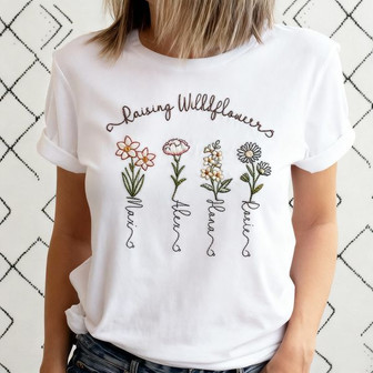 Floral Embroidered Unisex T-Shirt Gift for Homeschool Mom - Thegiftio UK