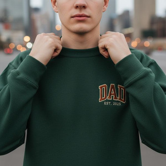 Pregnancy Reveal EST 2025 Parents Embroidered Sweatshirt Keepsake - Thegiftio