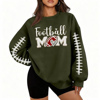 Proud Football Mama Embroidered Sweatshirt - Game Day Pullover - Thegiftio UK