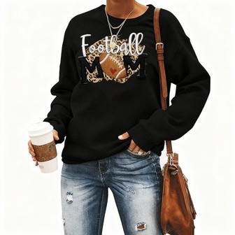 Proud Football Mom Embroidered Sweatshirt - Game Day Gear Gift - Thegiftio