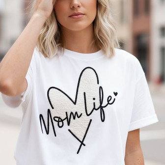 Beautiful Chaos Mom Life Embroidered Unisex T-Shirt - Thegiftio UK