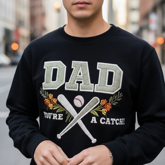 Custom Embroidered Baseball Fan Sweatshirt Game Day Gift - Thegiftio