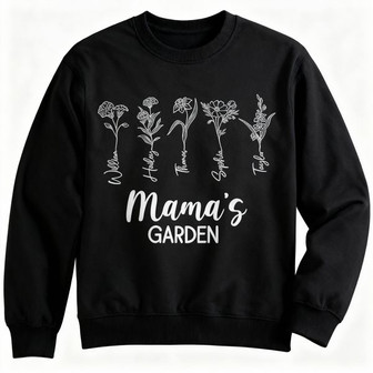 Custom Floral Mom Garden Embroidered Sweatshirt Gift - Thegiftio UK