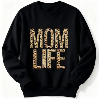 Fun Mama Life - Leopard Embroidered Sweatshirt Gift for Mom - Thegiftio UK