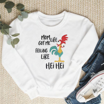 Funny Mom Life - Disney-Inspired Hei Hei Embroidered Sweatshirt - Thegiftio UK