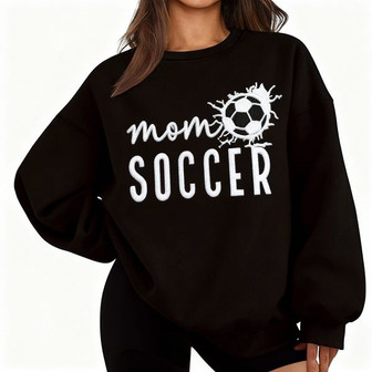 Funny Soccer Mom Embroidered Sweatshirt - Game Day Crewneck Gift - Thegiftio