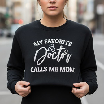 Future Doctor's Mom - Proud Mama Embroidered Sweatshirt Gift - Thegiftio UK