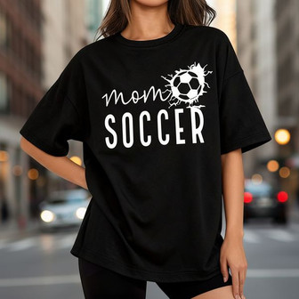 Game Day Glory Embroidered Comfort Colors T-Shirt Soccer Mom - Thegiftio UK