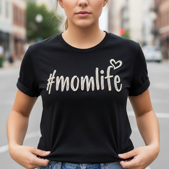 Heartfelt Mom Pride Embroidered Unisex T-shirt for Everyday Love - Thegiftio UK