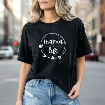 Motherhood Pride Embroidered Comfort Colors T-shirt Gift for Mom - Thegiftio UK