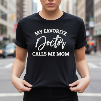 Proud Doctor's Mom Embroidered Unisex T-shirt Gift - Thegiftio UK
