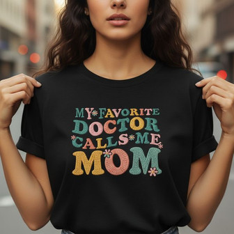 Proud Maternal Heart, Embroidered Unisex T-shirt for Doctor Moms - Thegiftio UK