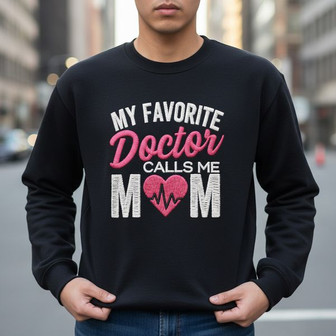Proud Mom's Love - Doctor's Mom Embroidered Sweatshirt Gift - Thegiftio