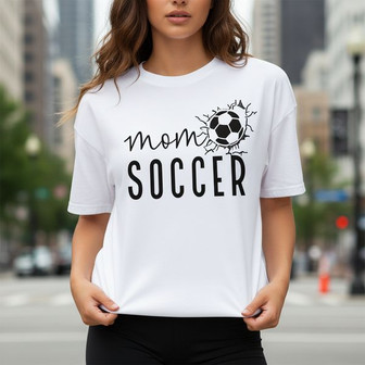 Proud Soccer Mama Embroidered Unisex T-Shirt Game Day - Thegiftio UK