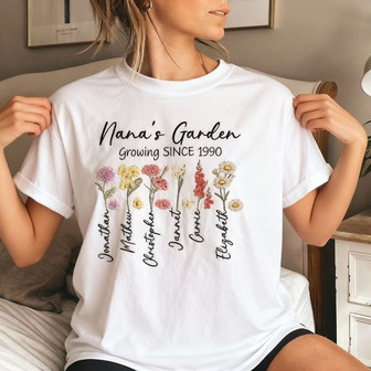 Tender Mama's Garden Embroidered Unisex T-shirt Gift for Her - Thegiftio UK