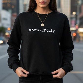 Cozy Break, Off Duty Mom Embroidered Sweatshirt, Mother's Day - Thegiftio UK
