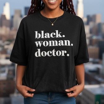 Empowering Healer: Black Woman Doctor Embroidered T-shirt Gift - Thegiftio UK